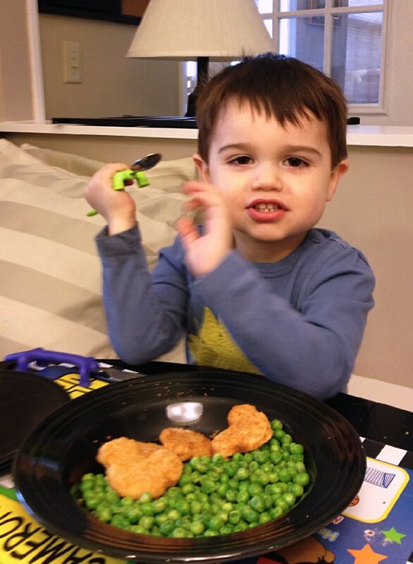 Nuggets and peas